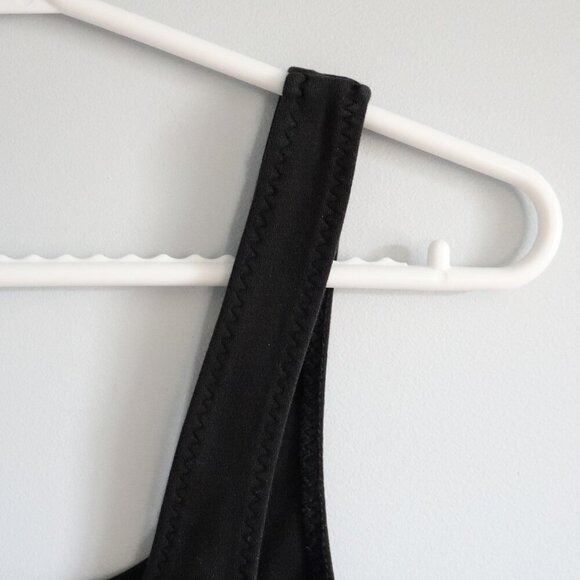 Wilfred Free Womens Sz S Black Square Neck Sleeveless One Piece Stretch Bodysuit - Picture 5 of 10